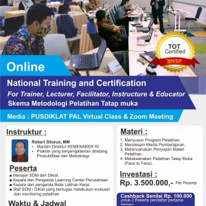 National Training and Certification Skema Metodologi Pelatihan Tatap muka
